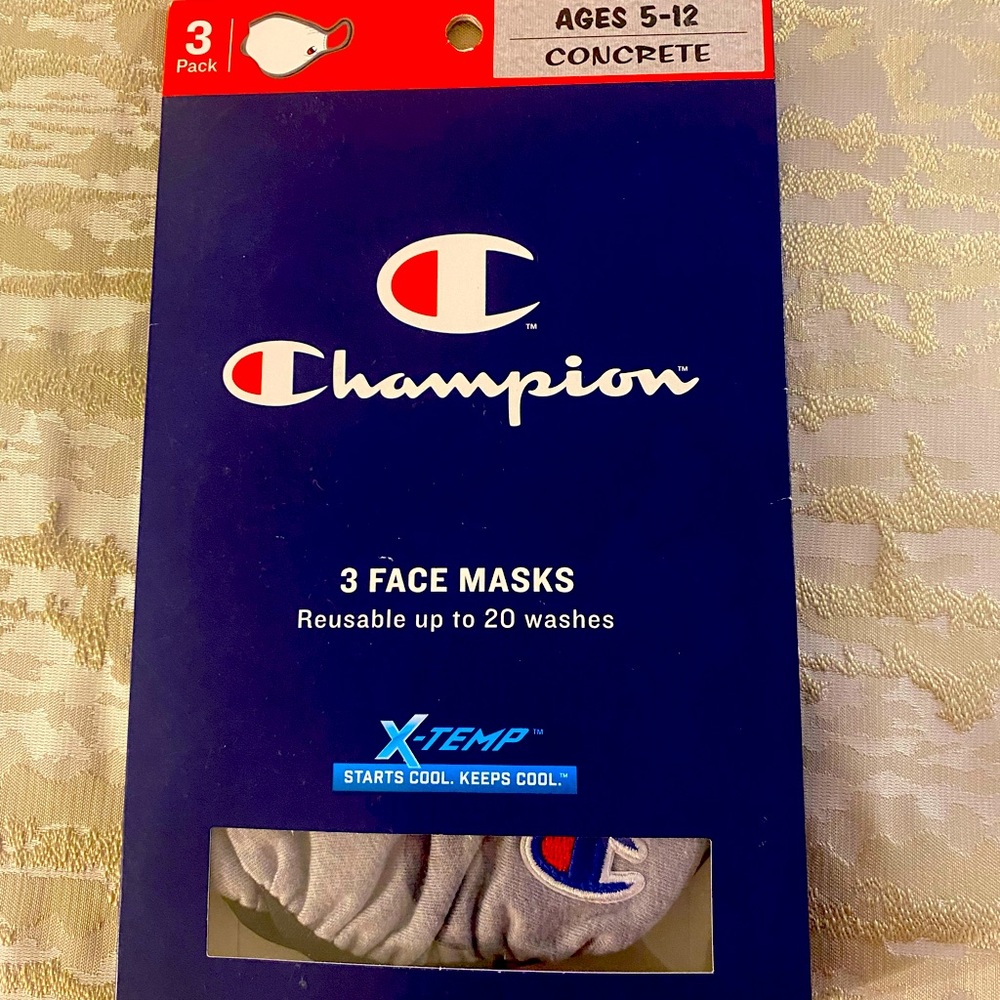 Champion face masks.